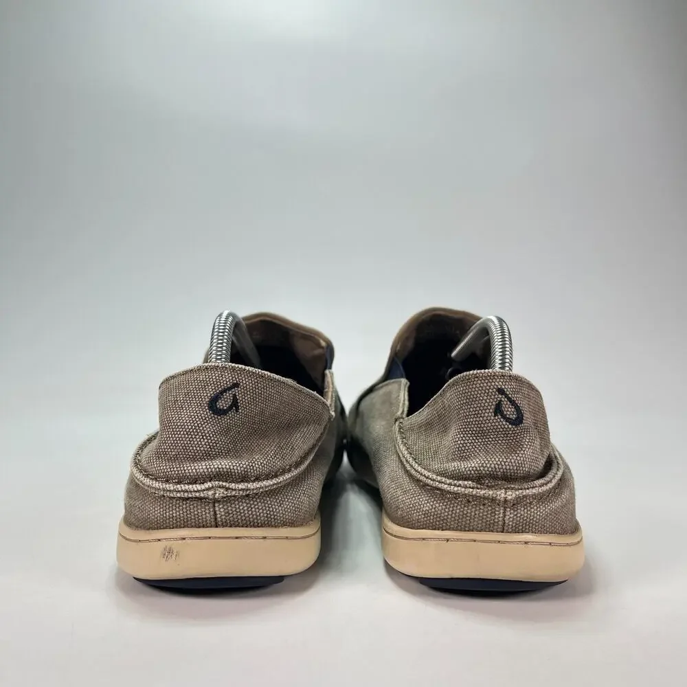 OluKai Nohea Lole Washed Brown Casual Slip On Shoes 10346-101DE Men's Size 11